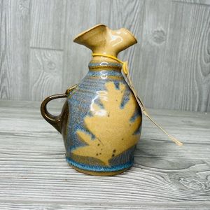 Doe Ridge Pottery 6” Oil Lamp signed by Artist North Carolina studio pottery